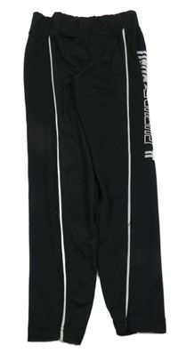 Černé sportovní legíny s nápisem a pruhem Ergeenomixx