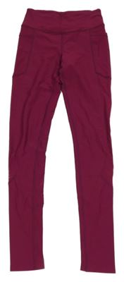 Vínové sportovní legíny se síťovinou