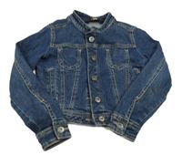 Tmavomodrá riflová crop bunda Tchibo