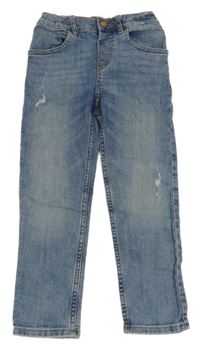 Modré slim fit rifle s prošoupáním H&M