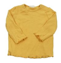 Žluté žebrované triko F&F