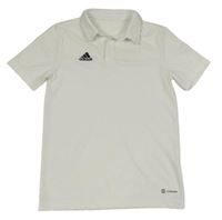 Bílé sportovní funkční polo tričko s logem Adidas