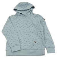 Modrá melírovaná květovaná mikina s kapucí Yigga