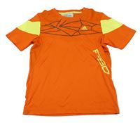 Červené sportovní funkční tričko se vzorem Adidas