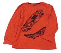 Červené triko se skateboardy Bluezoo