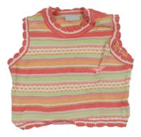 Barevná pruhovaná svetrová crop vesta Matalan