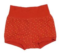 Červené bavlněné kraťasy se srdíčky H&M