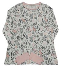 Bílé pyžamové triko se zvířaty C&A