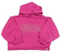 Růžová crop mikina s nápisem a kapucí - Barbie 