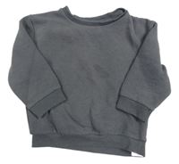 Tmavošedá žebrovaná mikina zn. Primark