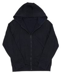 Tmavomodrá propínací mikina s kapucí George