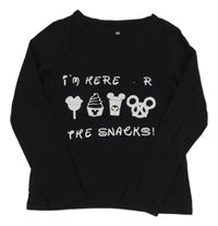 Černé triko s nápisem H&M