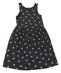 Antracitové šaty s mašličkami H&M