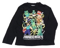 Černé triko s Minecraft 