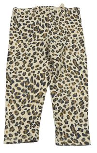 Béžovo-hnědo-černé legíny s leopardím vzorem H&M