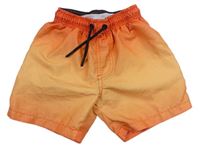 Oranžovo-žluté ombré plážové kraťasy Primark