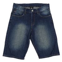 Tmavomodré slim fit riflové kraťasy H&M