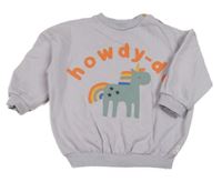 Lila mikina s jednorožcem a nápisem George