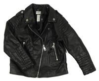 Černý koženkový křivák H&M