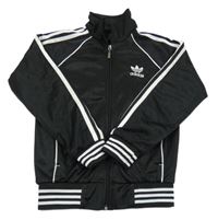 Černo-bílá propínací sportovní mikina - Adidas