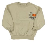 Béžová mikina s dýněmi a nápisy George