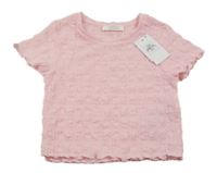 Nové - Světlerůžové žebrované tričko Primark