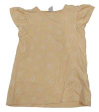 Meruňkové květované tričko Topolino