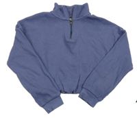 Fialová crop mikina Next