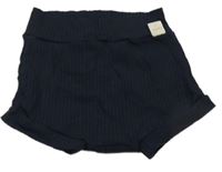 Tmavomodré žebrované kraťasy 