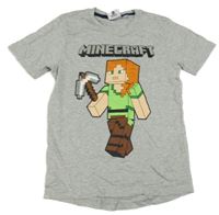 Šedé tričko - Minecraft