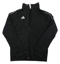 Černá propínací sportovní mikina s logem Adidas