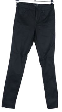 Dámské černé potažené skinny kalhoty Waredenim 