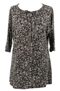 Dámská hnědo-růžová vzorovaná halenková tunika zn. Michele Boyard 