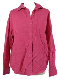 Dámská fuchsiová manšestrová halenka H&M