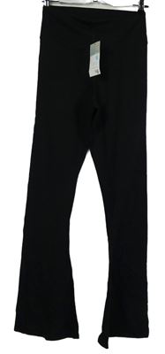 Nové - Dámské černé zvonové teplákové kalhoty Primark 