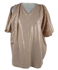 Dámská světlerůžová třpytivá halenka s průstřihy F&F