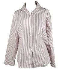 Dámská bílo-červená proužkovaná halenka 