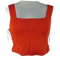 Dámský červený pletený crop top Primark 