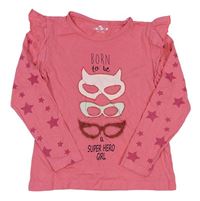 Růžové triko s maskami Kuniboo