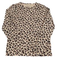Světlerůžové triko s leopardím vzorem Primark