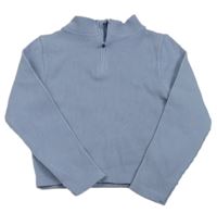Modré žebrované crop triko PRIMARK