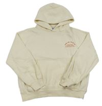 Smetanová mikina s nápisem a kapucí Jack & Jones