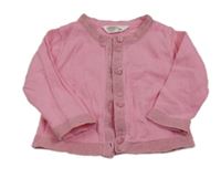 Růžový propínací svetr M&Co.