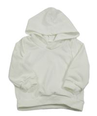 Bílá mikina s kapucí 