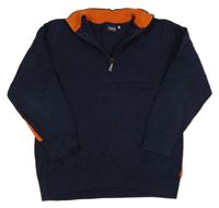 Tmavomodrý svetr s proužkem Baker