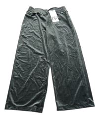 Nové - Šedé plyšové capri kalhoty Zara