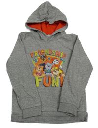 Šedá mikina s Paw Patrol a kapucí 