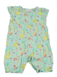 Pomněnkový kraťasový overal se zvířátky Topomini