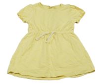 Žluté puntíkaté bavlněné šaty Topomini