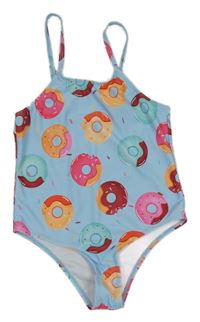 Tmavomodré plavky s donuty Shein